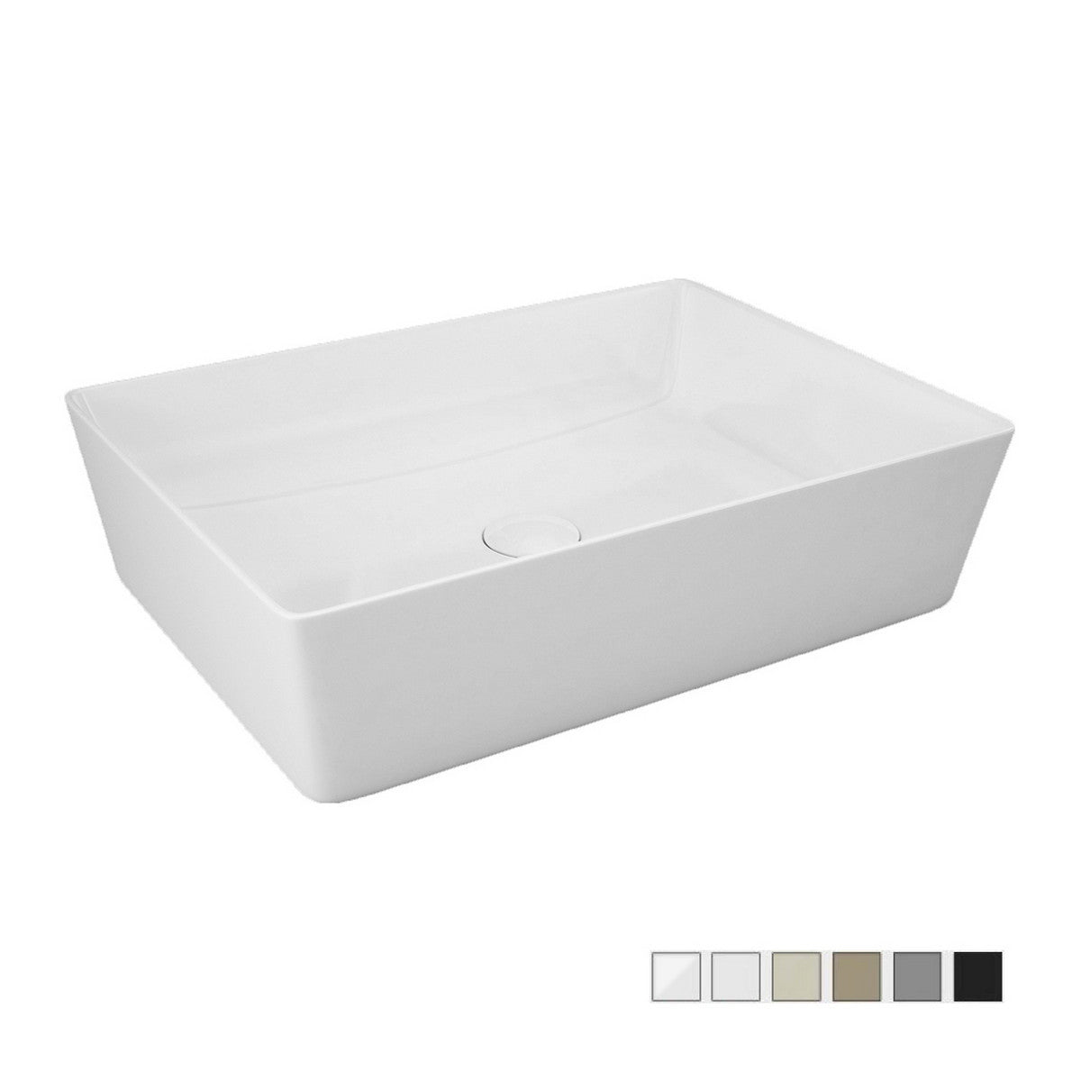 Lavabo à poser rectangulaire à sensation