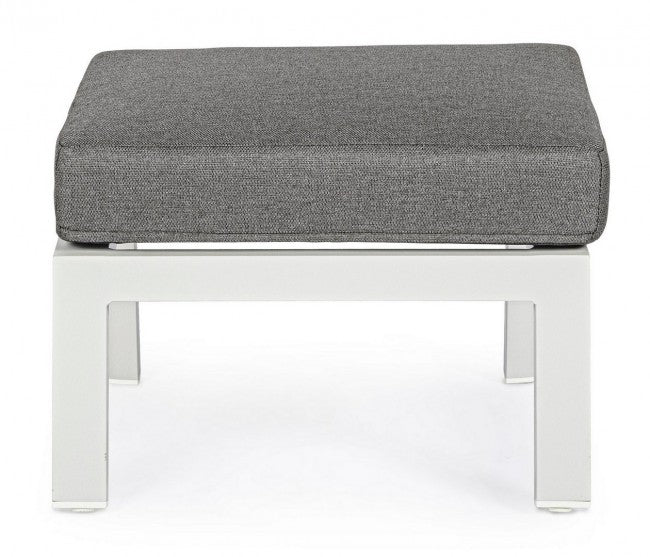 Pouf en aluminium avec coussin lunaire Kledi