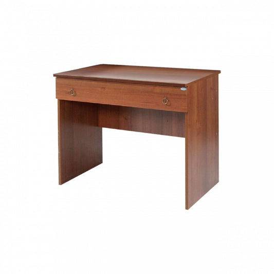 Bureau de chambre en bois mélaminé noyer antique 1 tiroir 90x56xH.75 cm