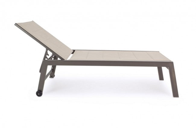 Lit haut café Hilde en aluminium à roulettes