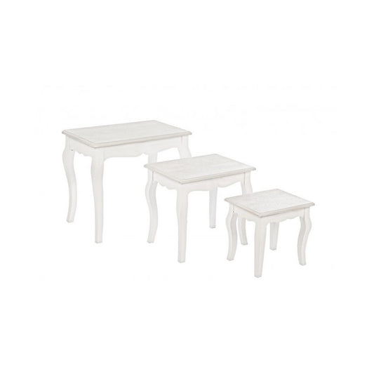 Ensemble classique de 3 tables basses Clorine en bois