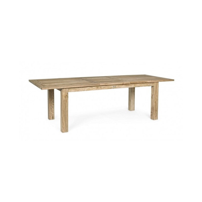 Table d'extérieur rectangulaire en bois de teck FSC 200-260x 100x h 78 cm