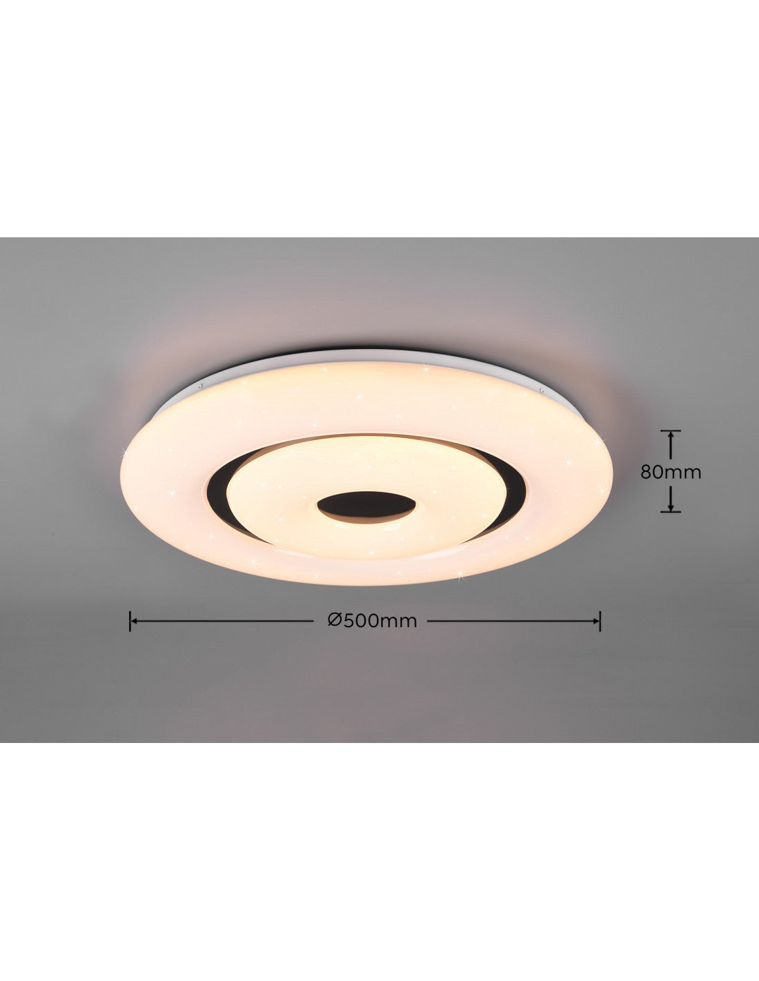 Plafonnier moderne Rana effet étoile LED variateur RGBW Trio éclairage