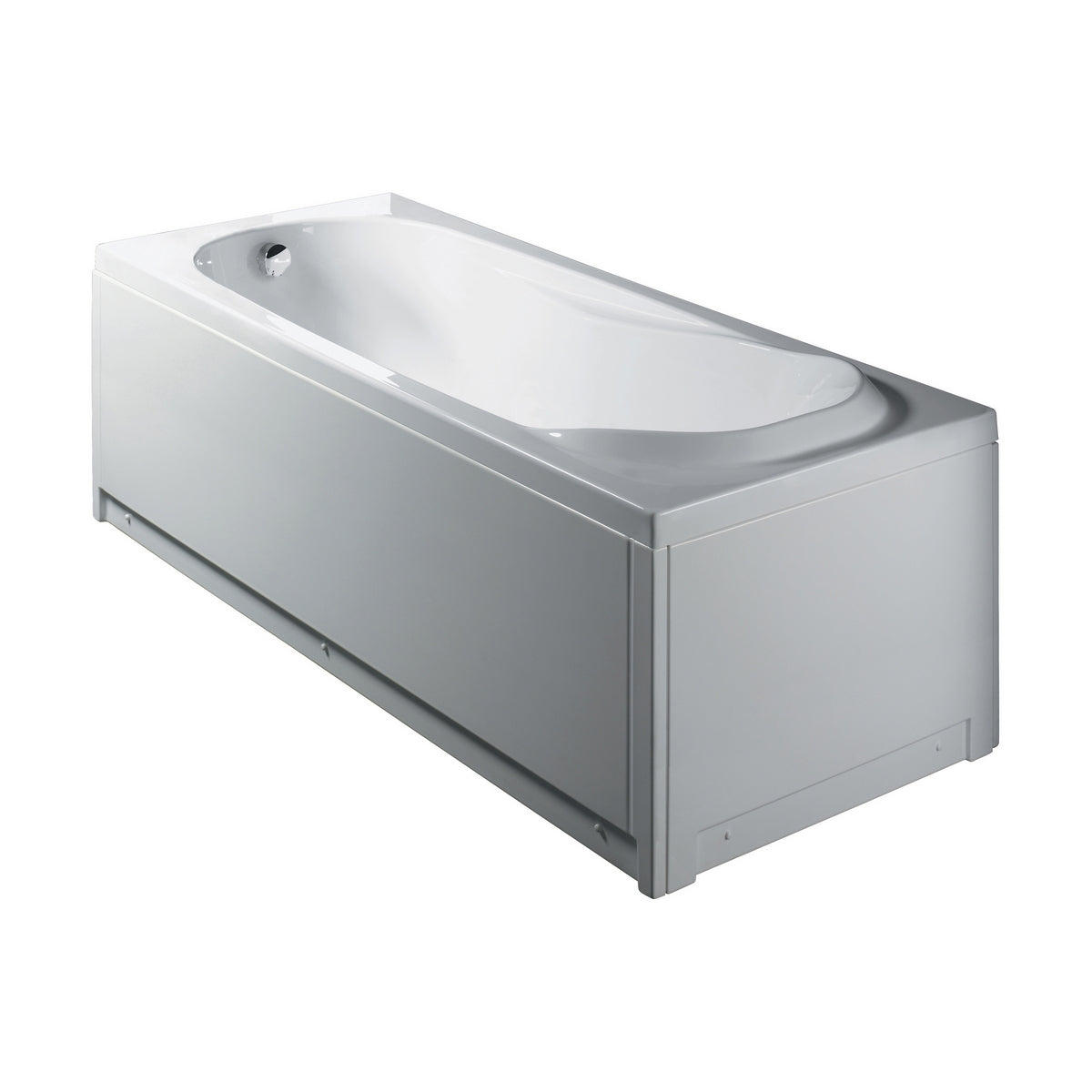 Coquille de baignoire rectangulaire à panneaux - 180x80 cm