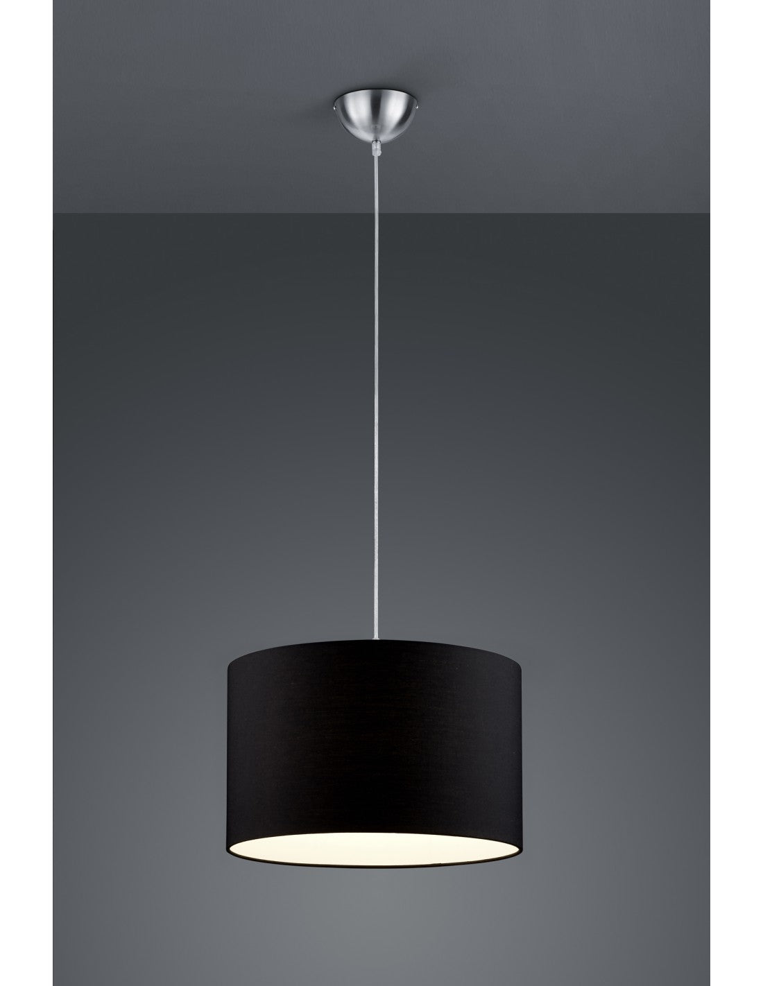 Suspension Hôtel 1xE27 Abat-jour Noir Ø40 cm Trio Lighting