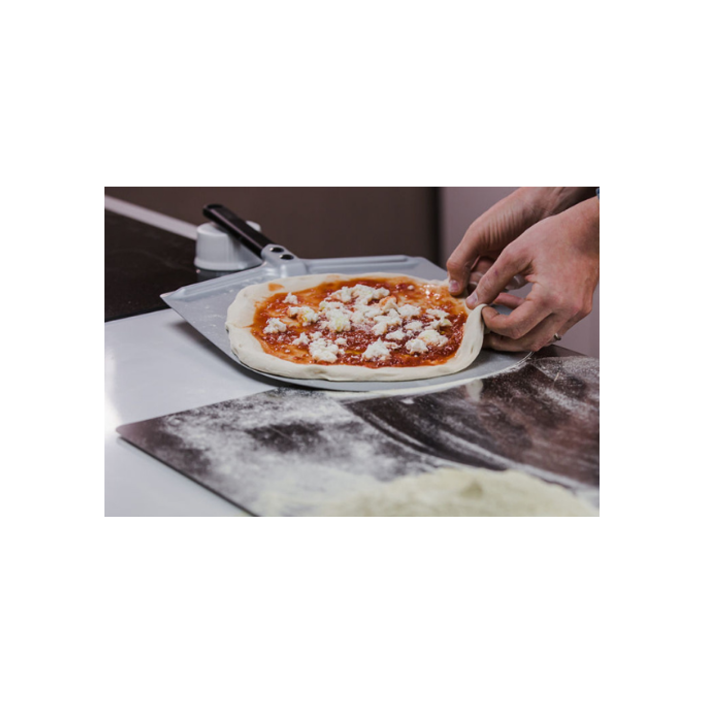 Pelle à pizza en aluminium à manche court - Gi.Metal 33 cm