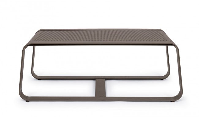 Table basse en aluminium de style industriel 105x62 cm