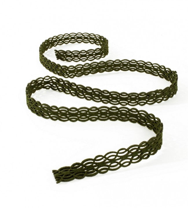 12x Décor à Cordes Feutre Vert 150cm