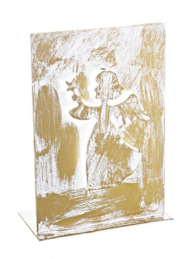 8x P.Angel Bougeoir Métal Doré