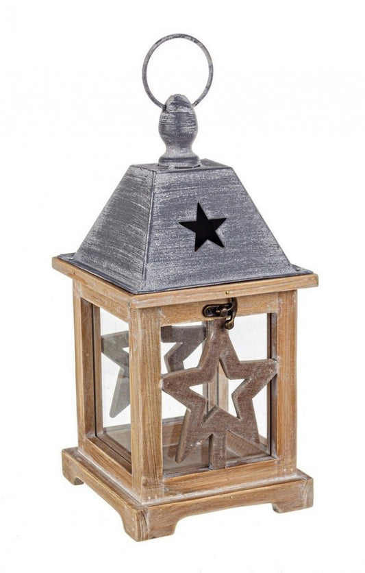 8x Lanterne en bois Alinka Nat C