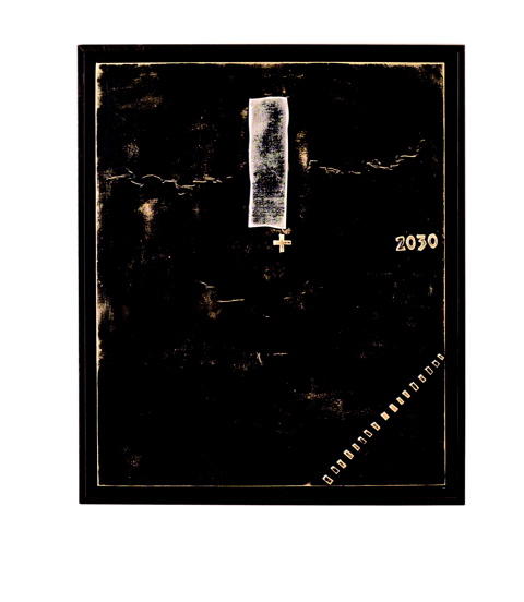 Huile sur toile multicolore et châssis bois 100x120 cm