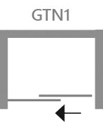 Niche de douche coulissante avec 2 portes vitrées, ligne Essential