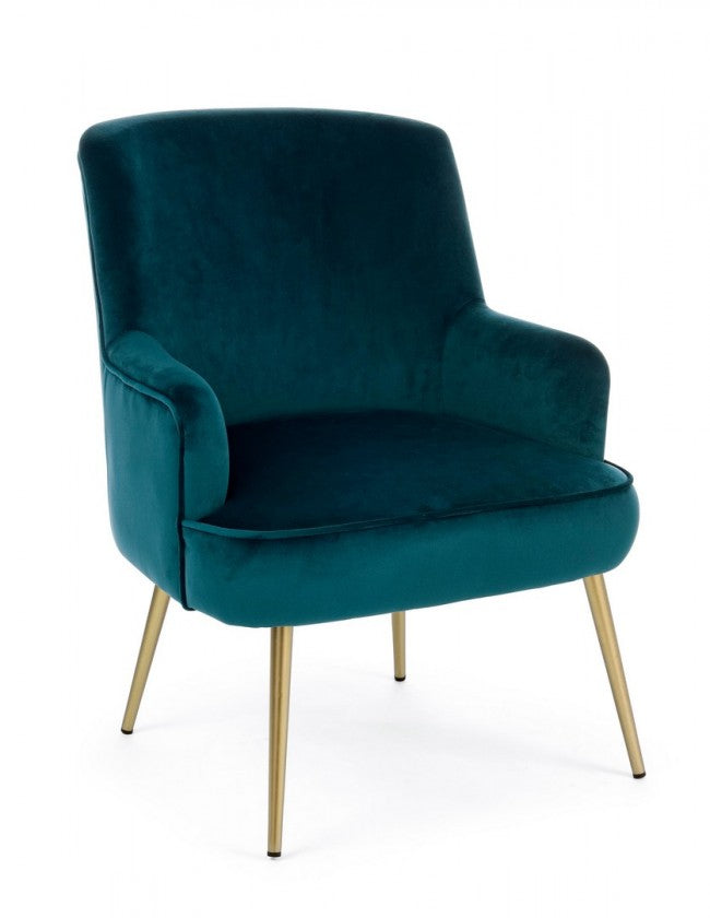 Fauteuil Clelia effet velours profond
