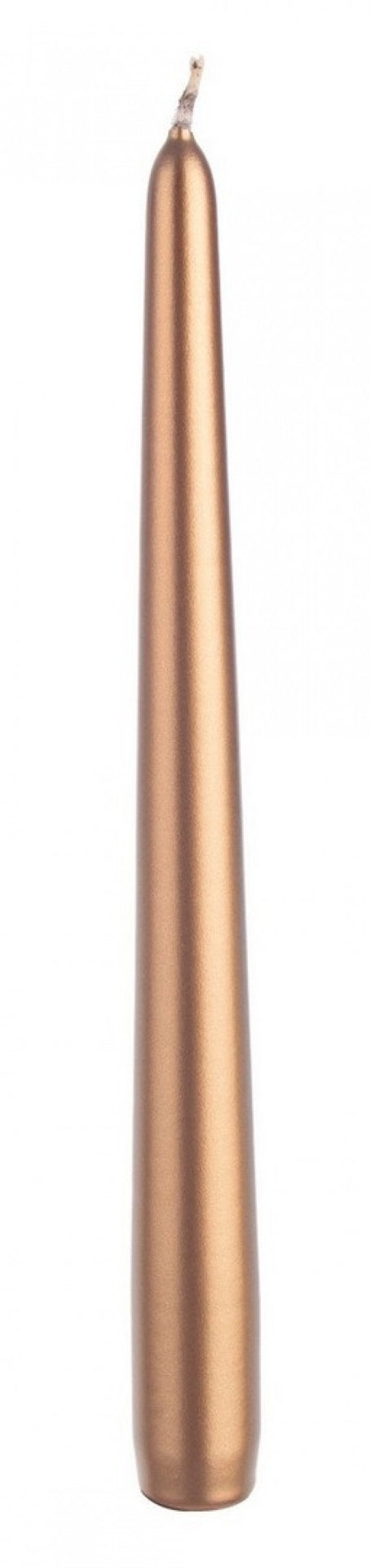12x Bougie Conique Basic en Cuivre 25cm