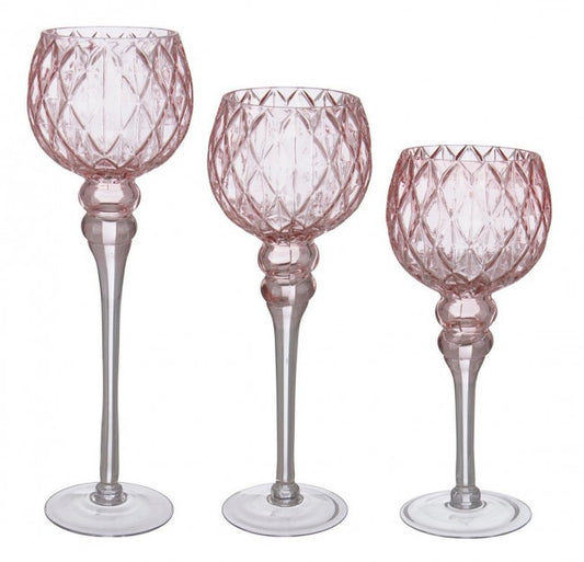 2x Set 3 P. Bougie 1P Mélodies de Calice Rose