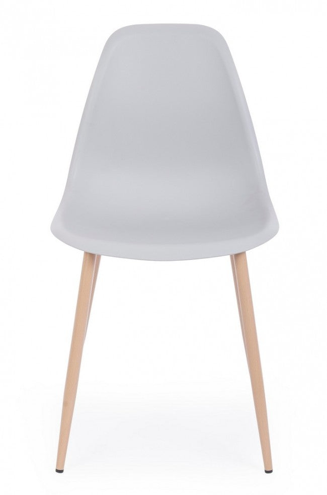 4x chaise Mandy grise