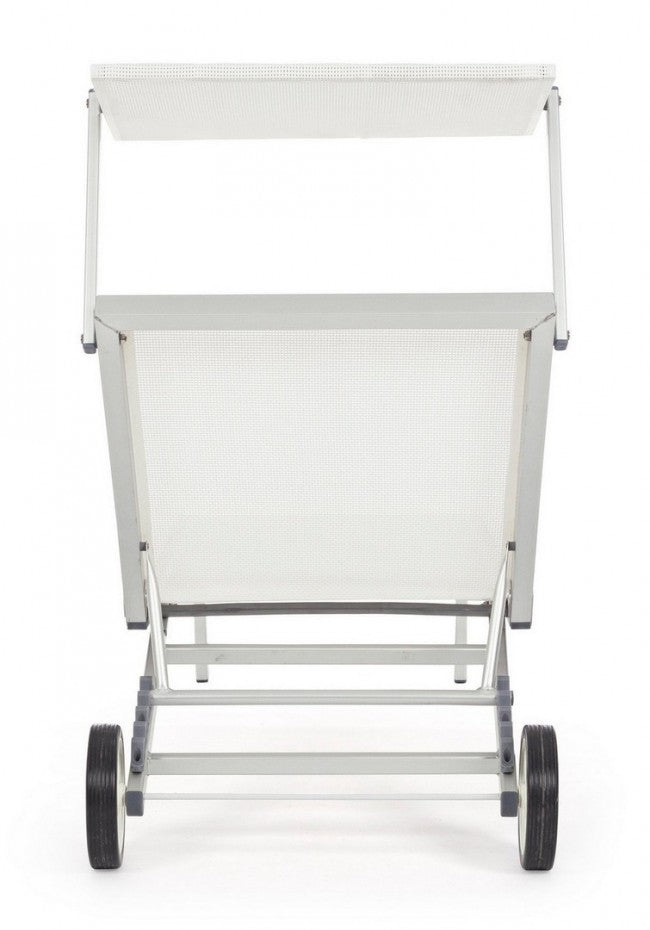 Bain de soleil Cross avec roues en aluminium blanc