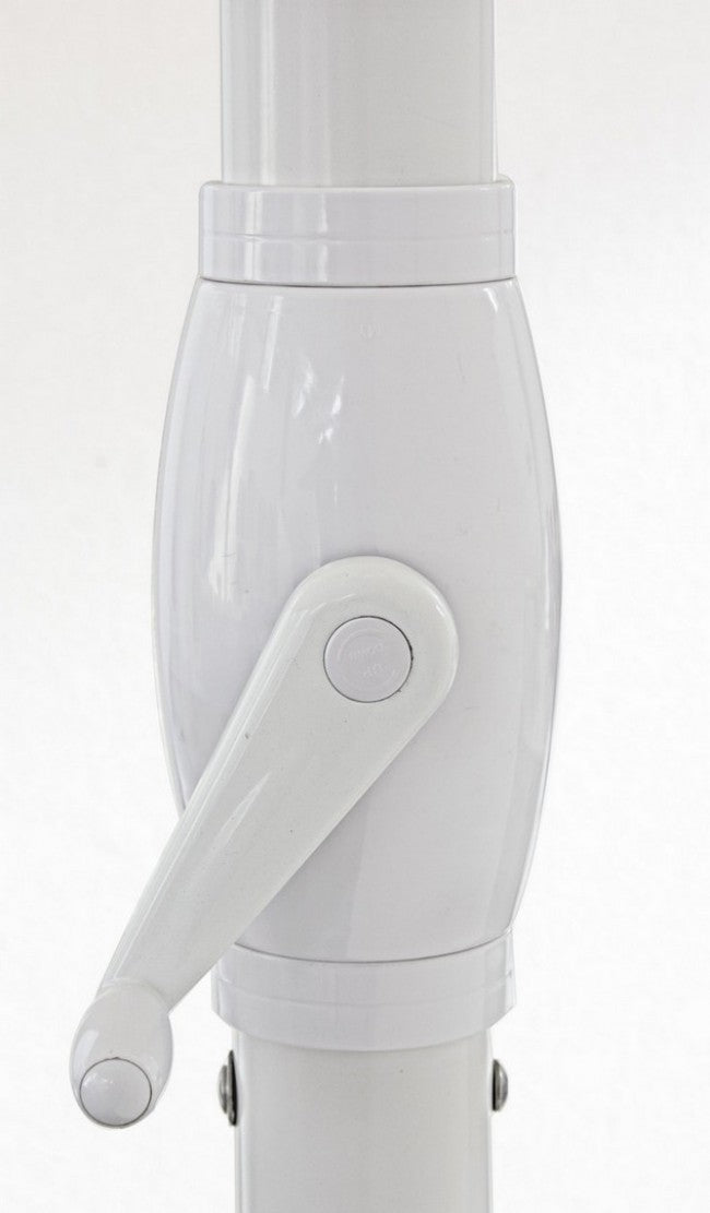 Parasol Alghero en aluminium gris clair blanc