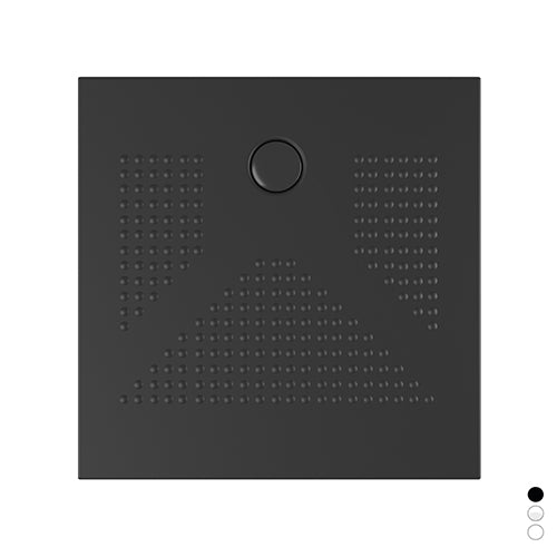 Receveur de douche carré en céramique noire mate 80x80 H.3,6