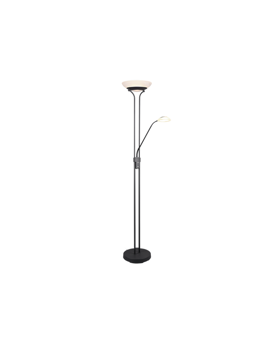 Lampadaire LED avec spot de lecture Orson Noir Trio Lighting