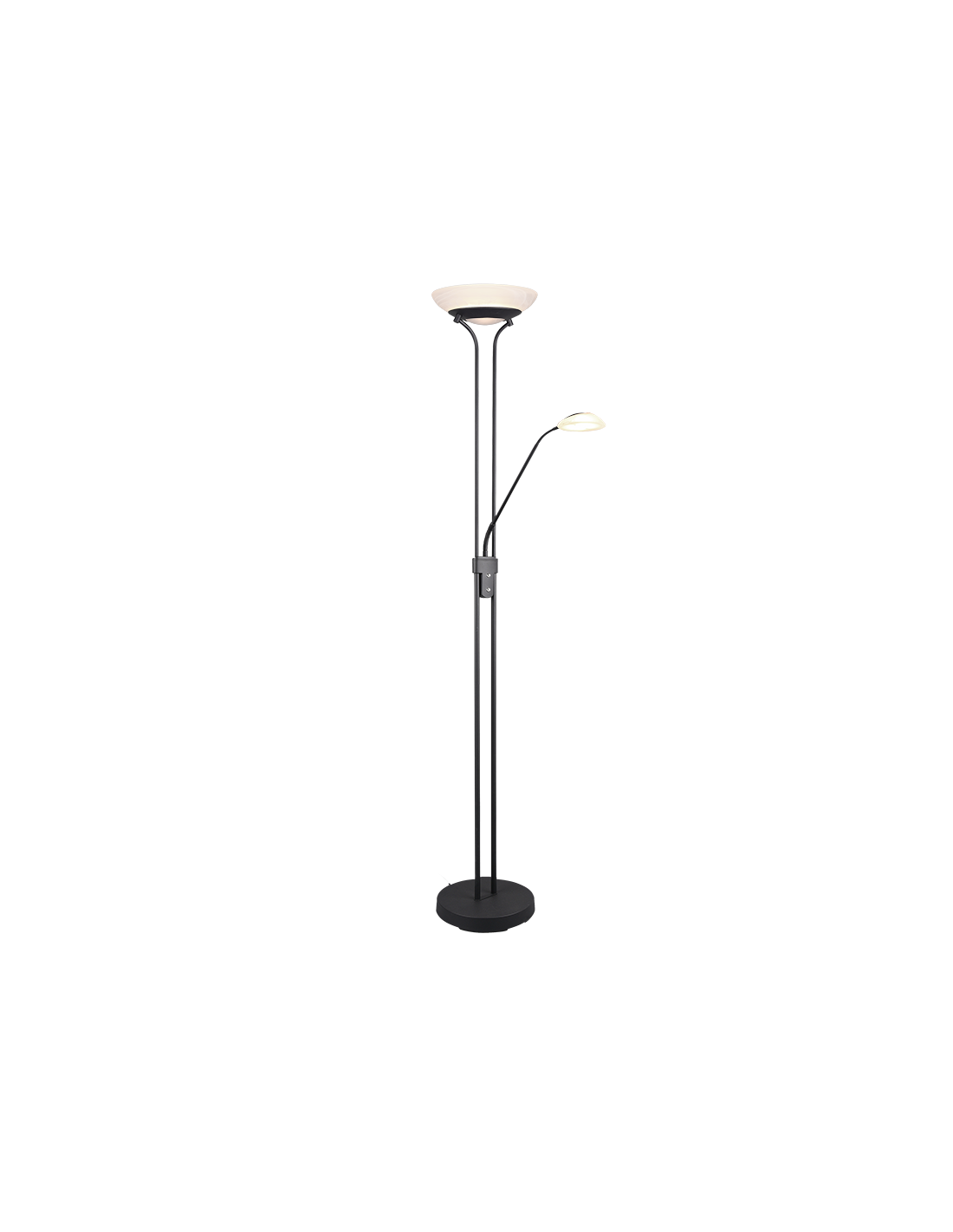 Lampadaire LED avec spot de lecture Orson Noir Trio Lighting