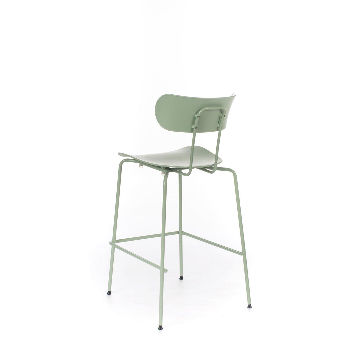 4x Tabouret en polypropylène avec assise verte