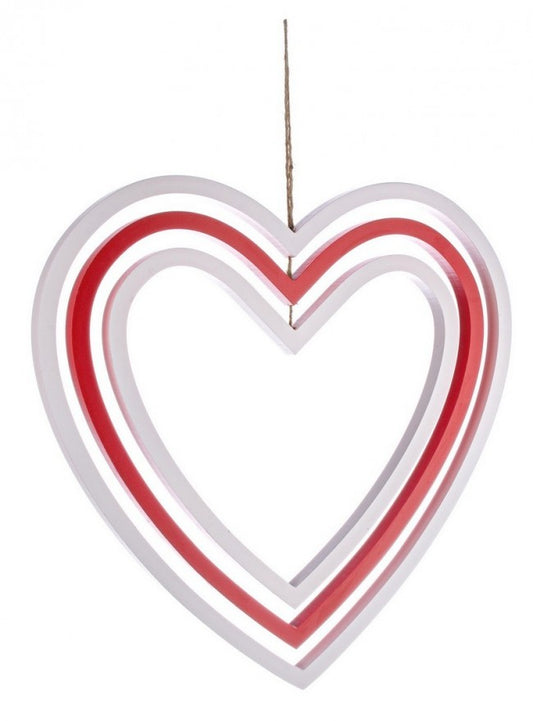2x pendentif coeur rouge