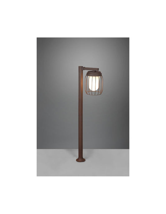 Poteau Extérieur Tuela Diffuseur Cage Rouille IP44 Trio Lighting