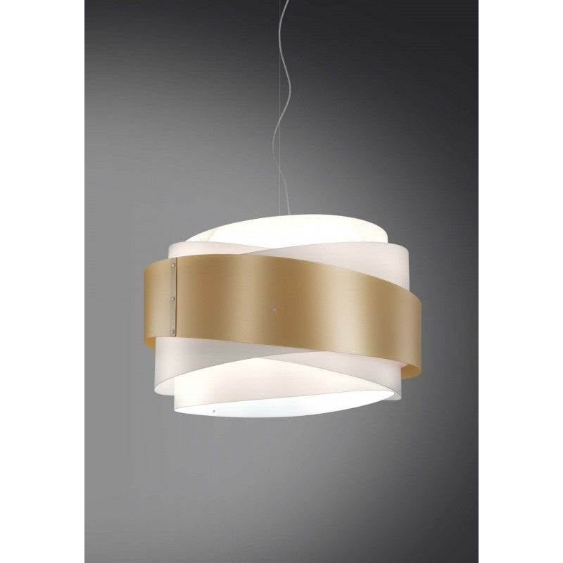 Lustre suspendu BEA une lumière Or diamètre 60x h38 cm
