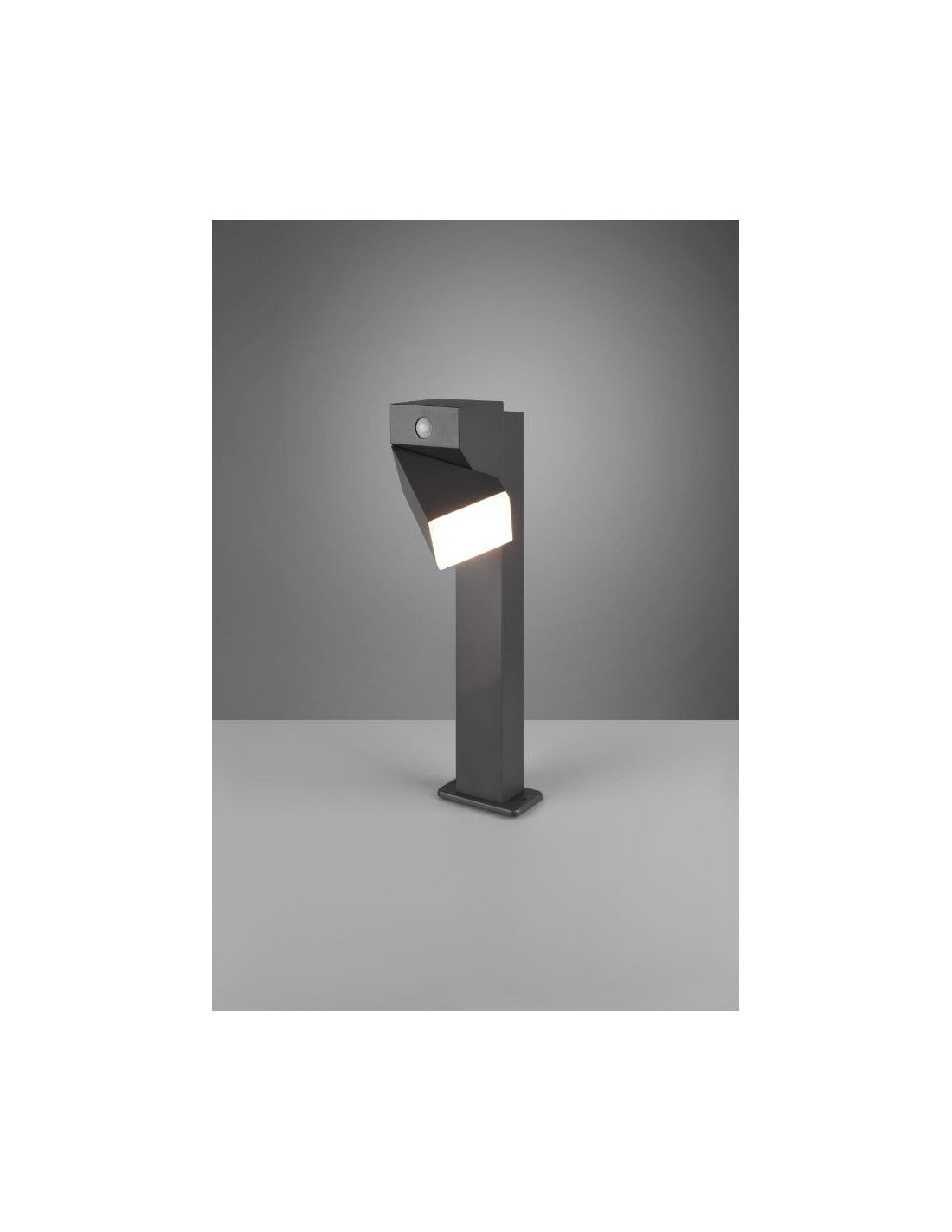 Borne de jardin LED réglable Anthracite Avon IP54 avec détecteur de mouvement Trio Lighting