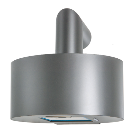 Hotte aspirante CURVE en inox argenté Ø60 cm