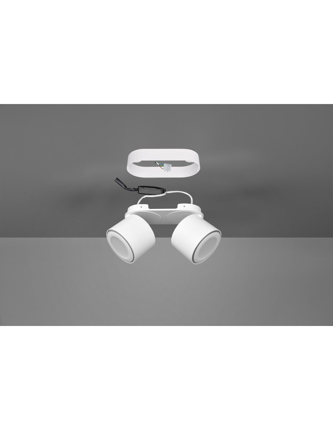 Plafonnier 2 Spots LED L18 cm Taurus Blanc Trio Lighting