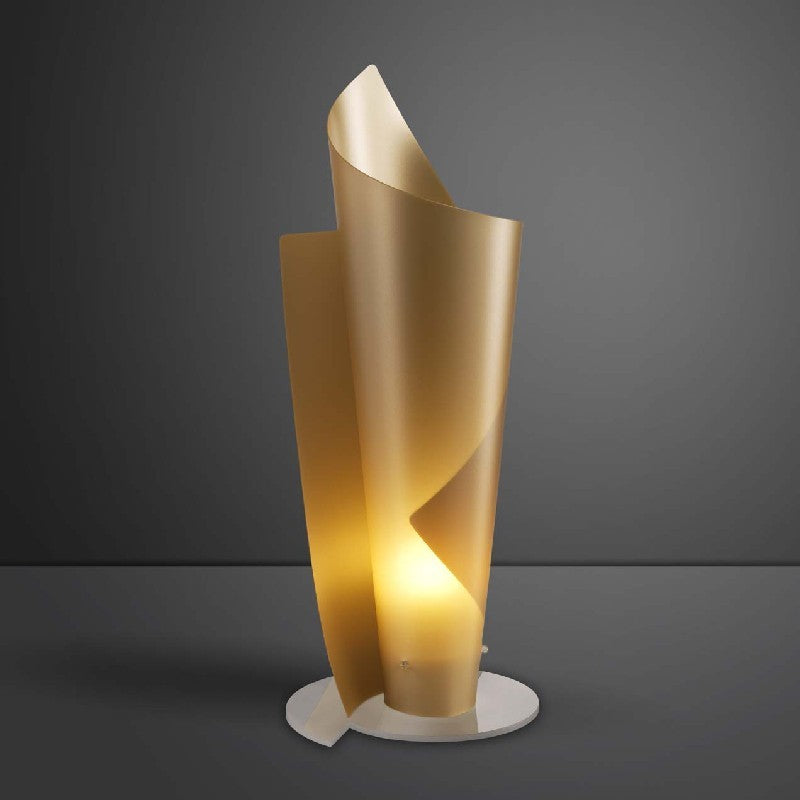 Lampe de table en Polilux VELA Oro diamètre 19 x h50 cm