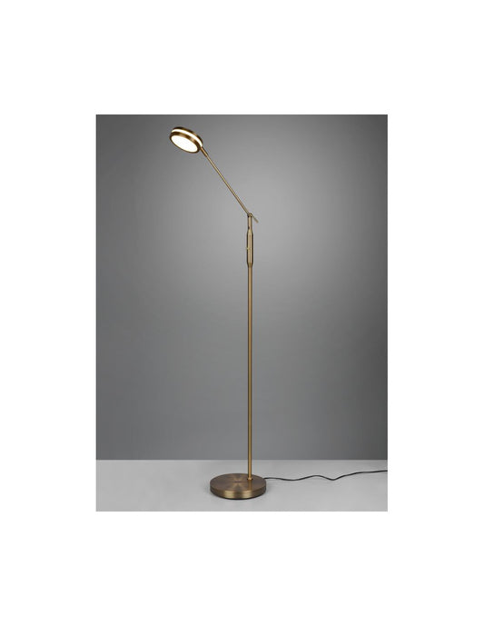 Lampadaire Led Tactile Disque Ajustable Franklin Laiton Vieilli Trio Éclairage