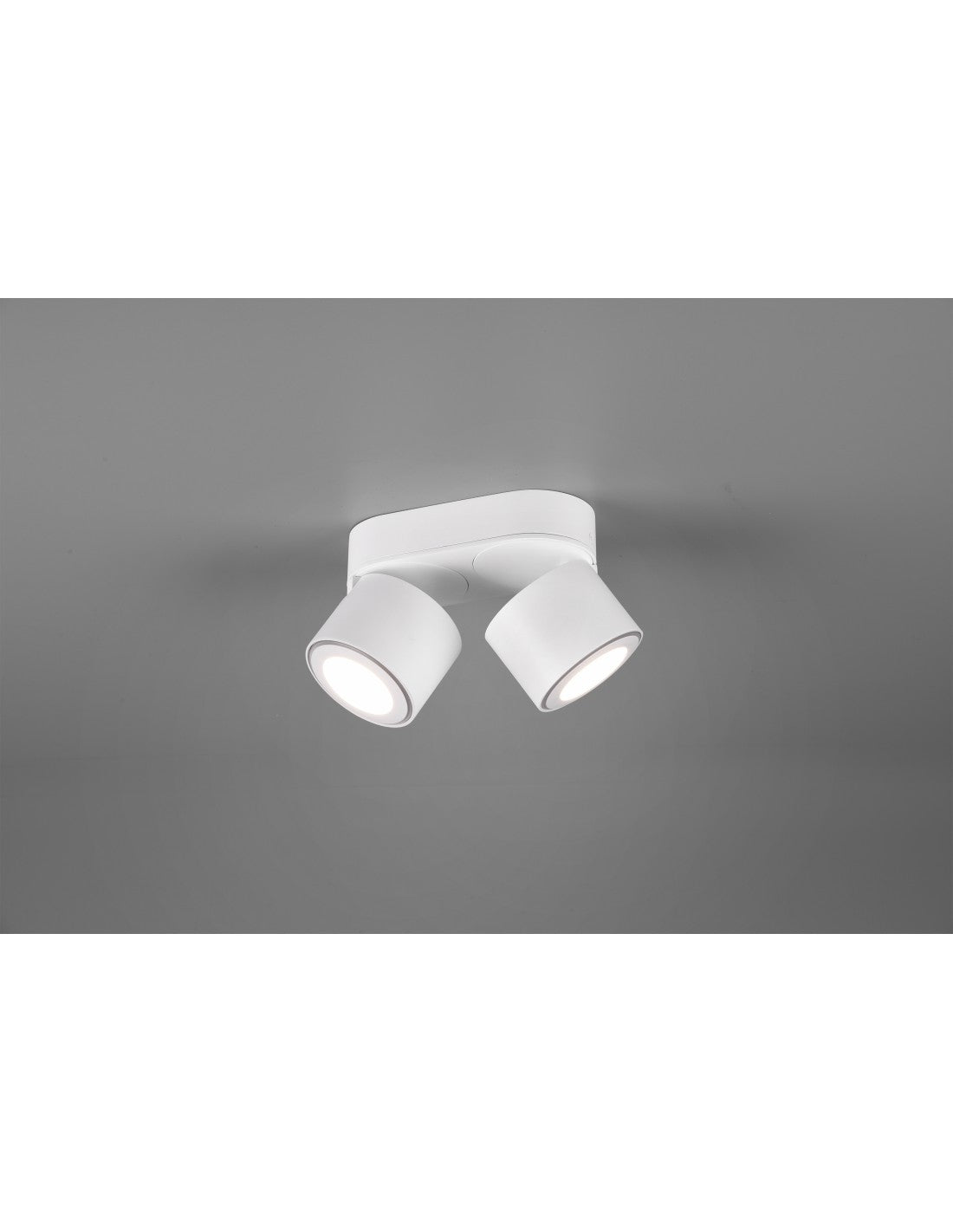 Plafonnier 2 Spots LED L18 cm Taurus Blanc Trio Lighting