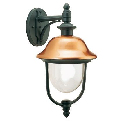 Applique In Basso E27 ligne rustique gris-cuivre