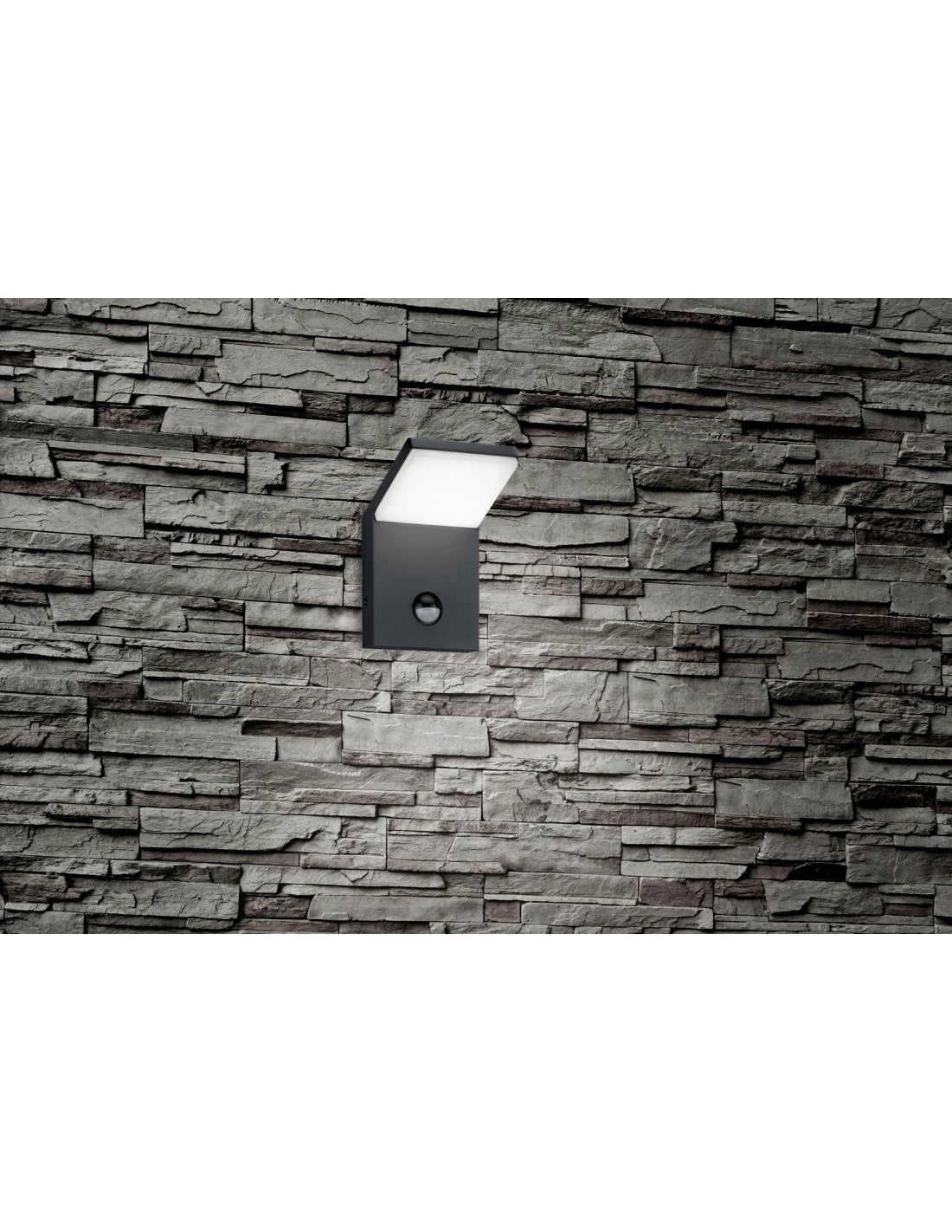Pearl Led Applique Extérieure IP54 Anthracite Détecteur de Mouvement Trio Éclairage