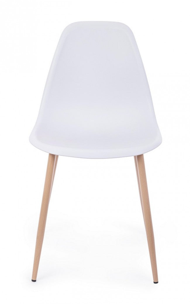 4x Chaise Mandy Blanc