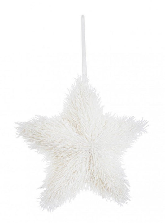 4x Pendentif étoile blanche scintillante S