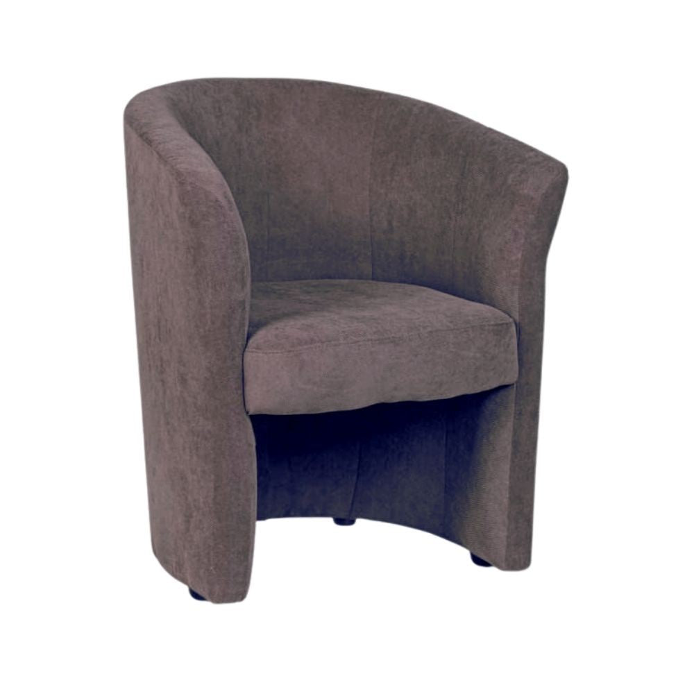 Fauteuil Belize en velours gris tourterelle