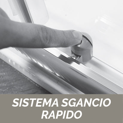 Douche d'angle en verre sérigraphié - Ligne Essential