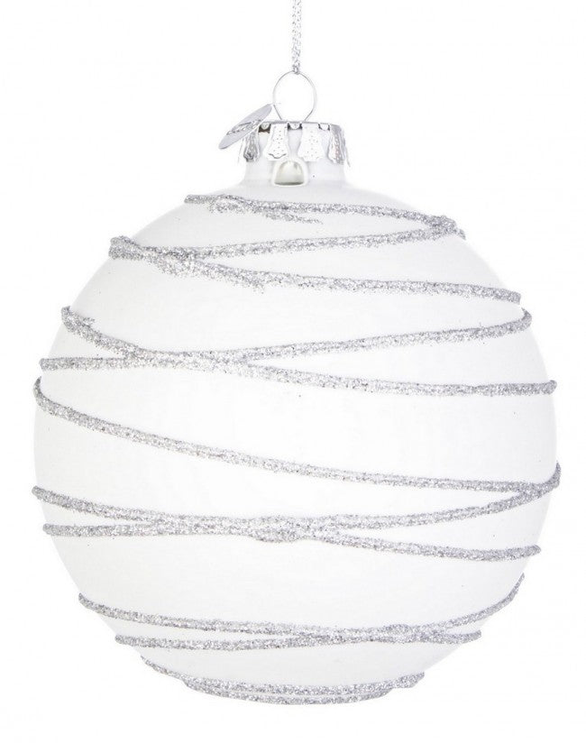 8x Sphère Vt Glam Blanc D100