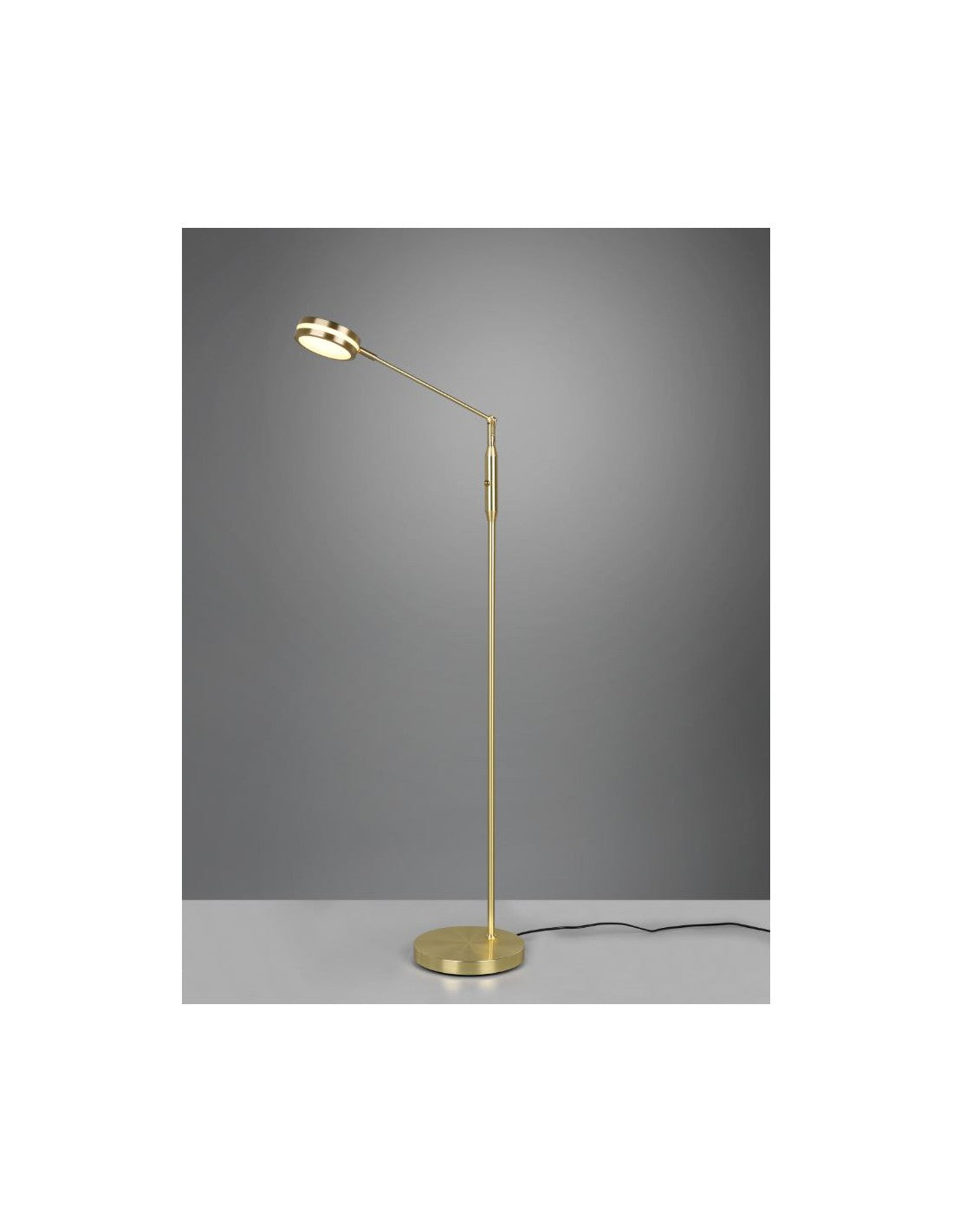 Lampadaire Laiton Satiné Disco Touch Led Orientable Franklin Trio Lighting