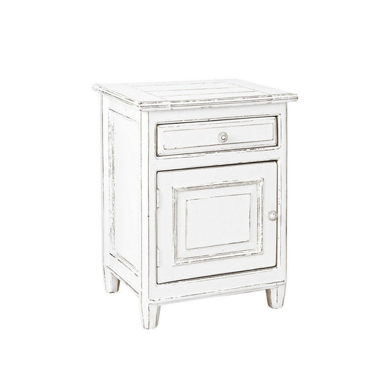 Table de chevet rustique Colette avec 1 porte et 1 tiroir gauche