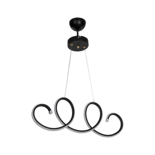 Afra LED suspension spirale noire MDL4441
