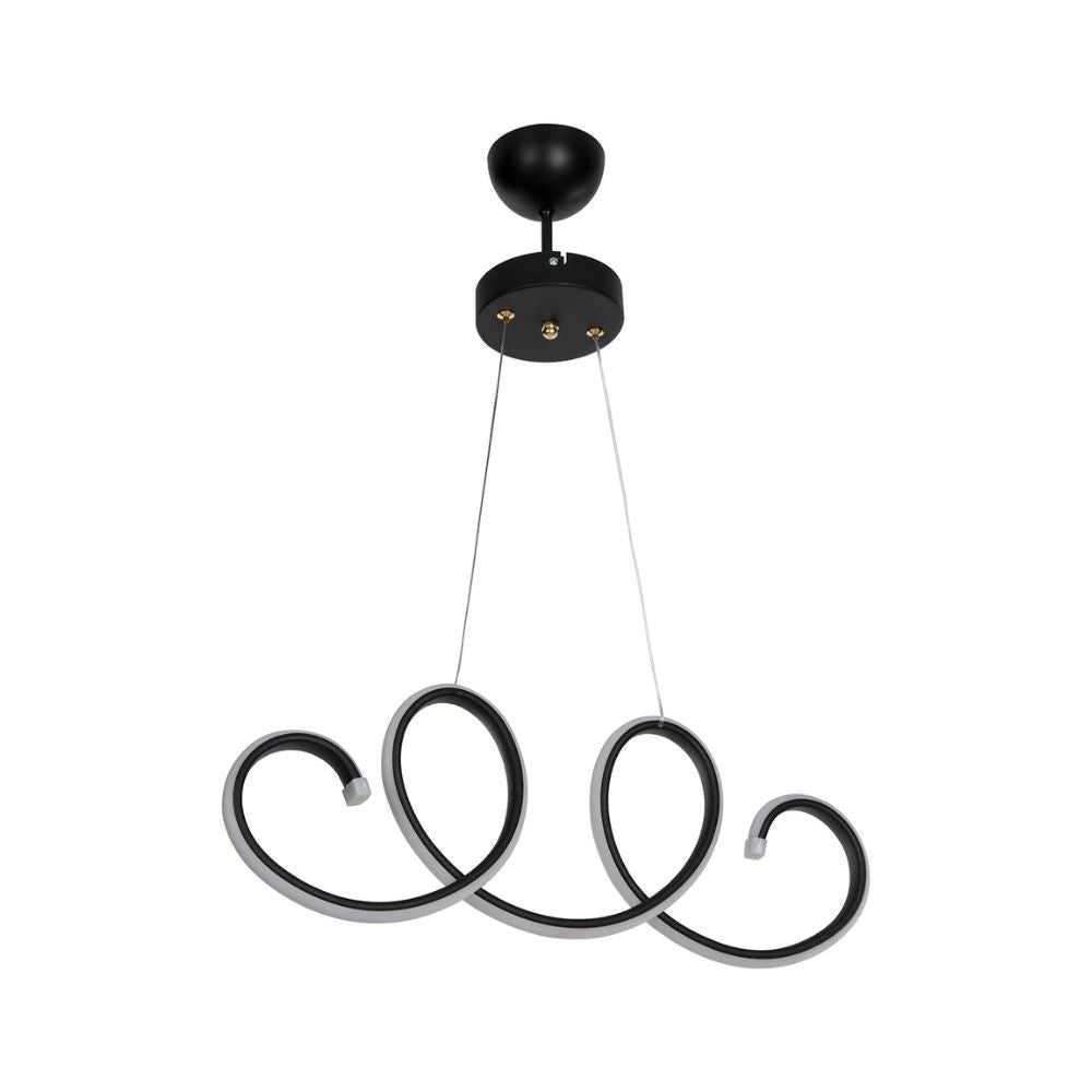 Afra LED suspension spirale noire MDL4441