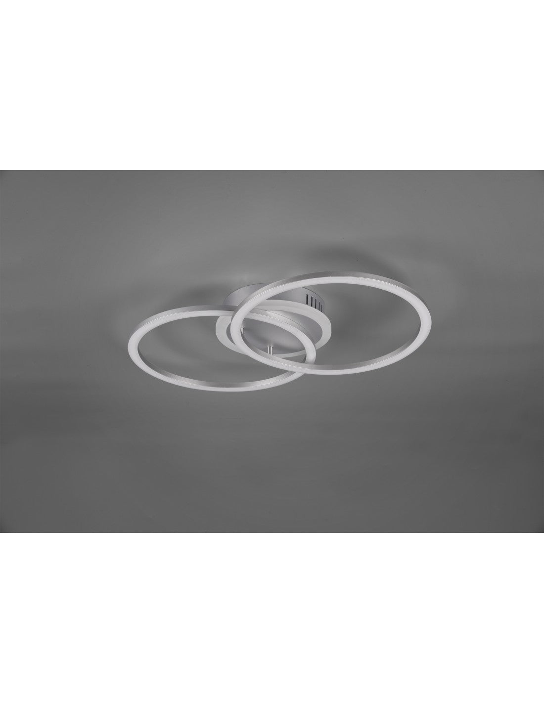 Plafonnier Venida Double Cercle Aluminium LED 25w Dimmable L50 cm Trio Lighting