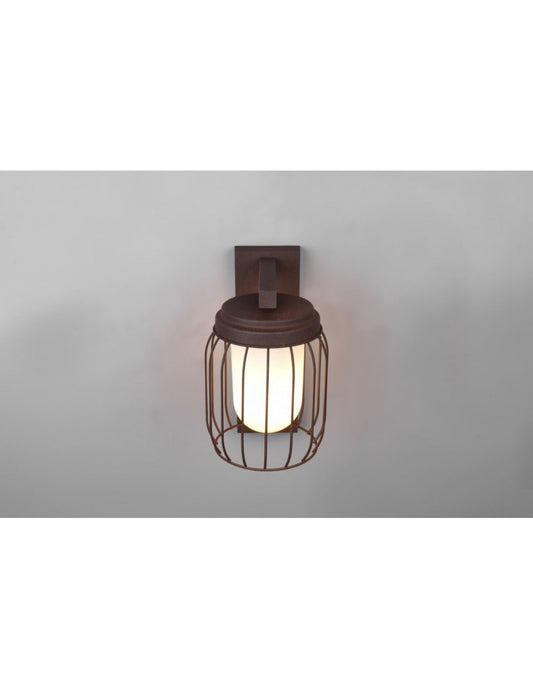 Applique Cage Rouille 1xE27 Tuela IP44 Trio Lighting