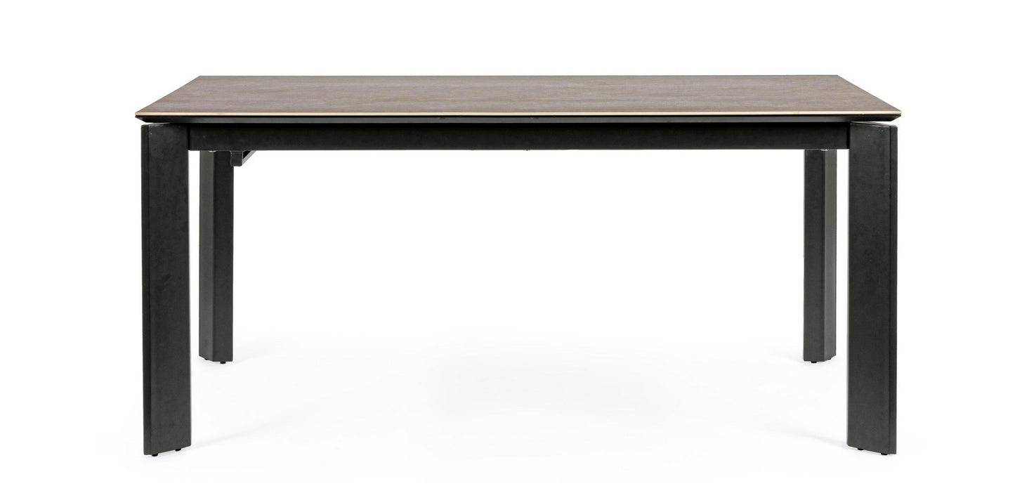 Table extensible Briva, gris noir