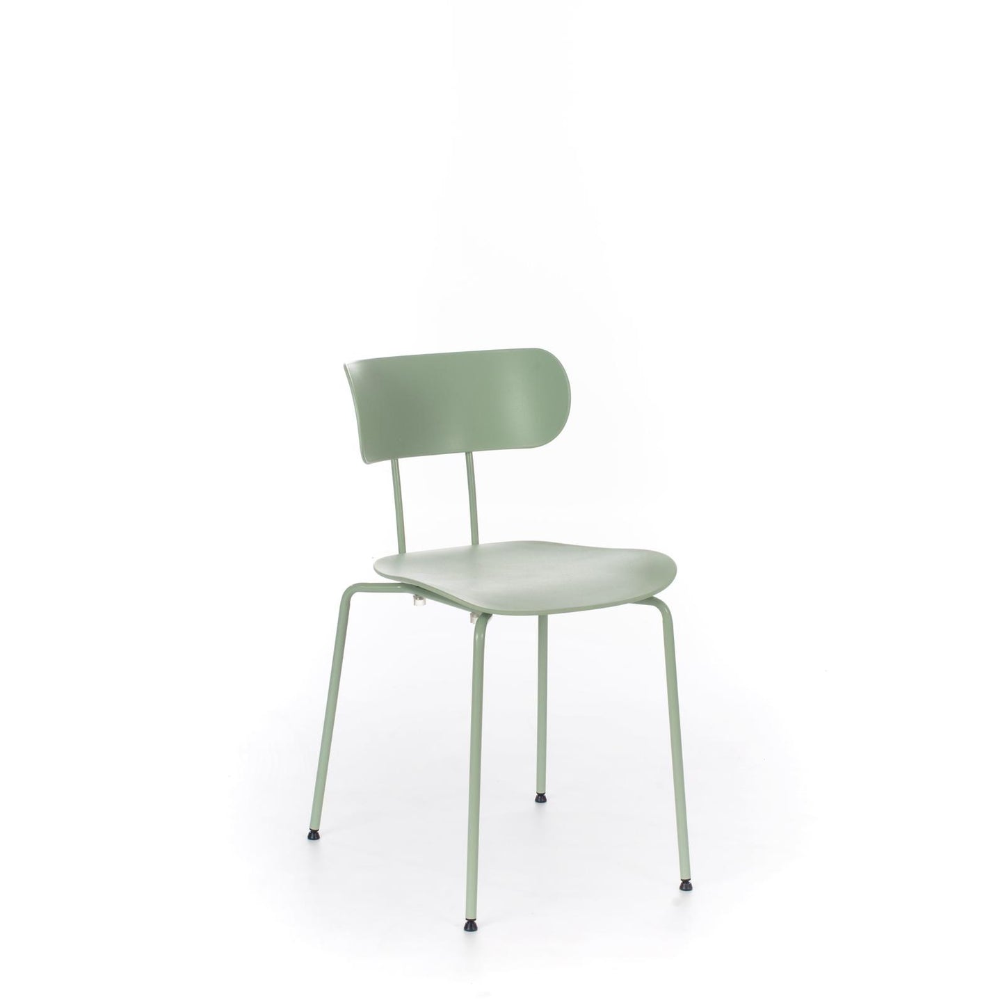 4x Chaise en polypropylène avec assise verte